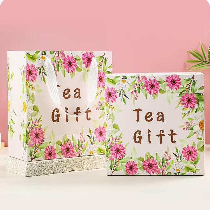 Goddess Festival Gift Box: Peach Osmanthus Oolong & Rose Black Tea in Small Iron Cans