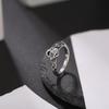 Anello Gatto Geometrico Europeo & Americano, Design Aperto Regolabile, Ornamento Animale Lavorato a Maglia per Dita.