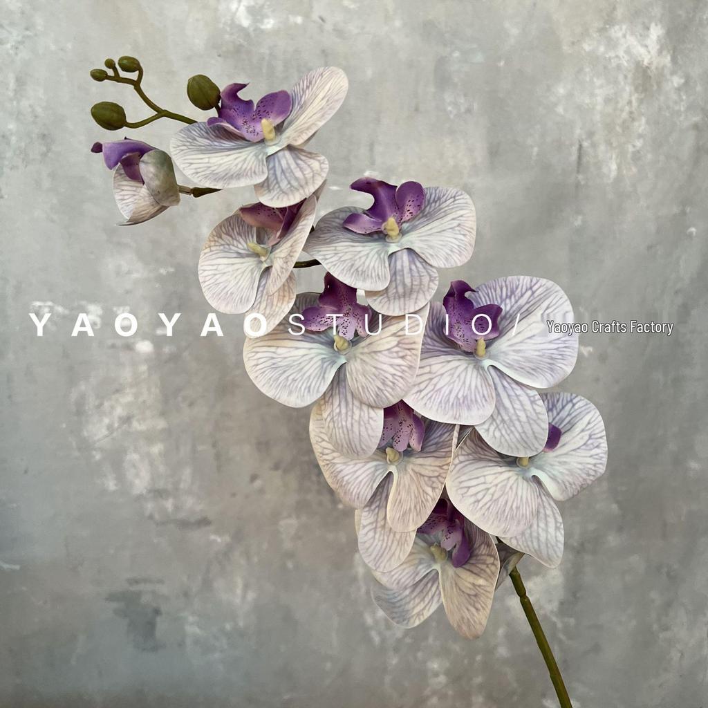 3D Printed Phalaenopsis Orchid, 9-Head Nordic Wedding & Dining Decoration, Floral Art Film Prop