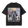 Hot Sale Jonas Brother 20th Anniversary Poster Print T Shirt Men Women Vintage Washed Cotton Oversized Harajuku Style Summer Tee