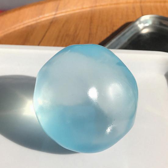 2/4/6 Peças Bola de Óleo de Coco Transparente para Apertar Alívio da Ansiedade Bola Anti-Stress Moldável Bola Macia Elástica Moldável para DIY Brinquedo Sensorial Fidget