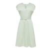 Veromoda Pure Cotton V-Neck Belted A-Line Dress
