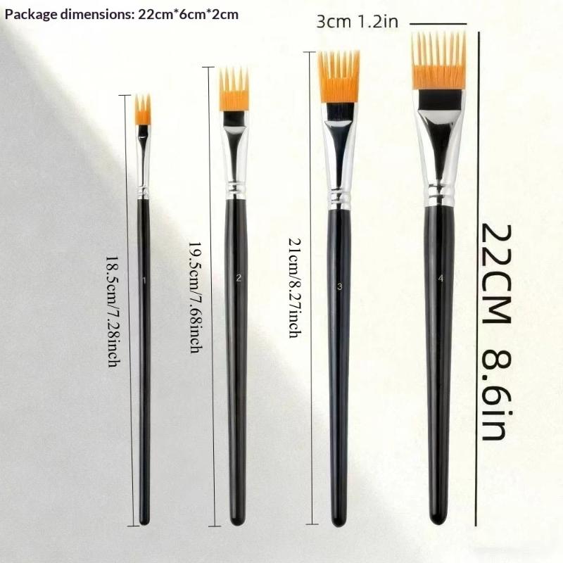 1/4Pcs Watercolor Brushes - Available In Multiple Sizes For Artists' Variety Of Painting Techniques Drawing Accessories