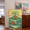 Tolkien Wall Art Vintage Landscape Self-adhesive Art Poster Whitepaper Sticker DIY Room Bar Cafe Wall Decor