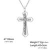 Cazador Clear Zircon Cross Pendant Necklace for Women Men Stainless Steel Couple Necklaces Jesus Christian Jewelry Gift 2026