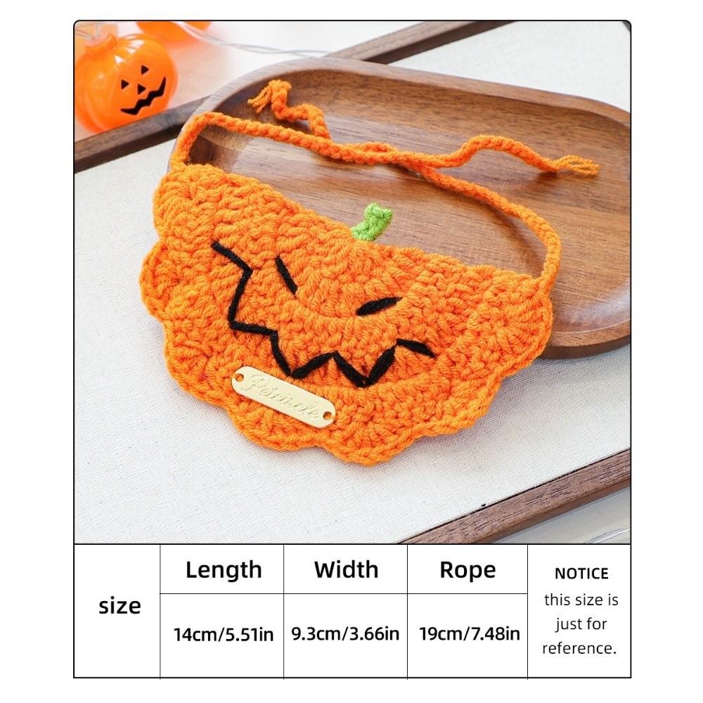 Washable Pet Bib Breathable Puppy Collar Cute Cat Knitted Scarf for Puppy Supplies