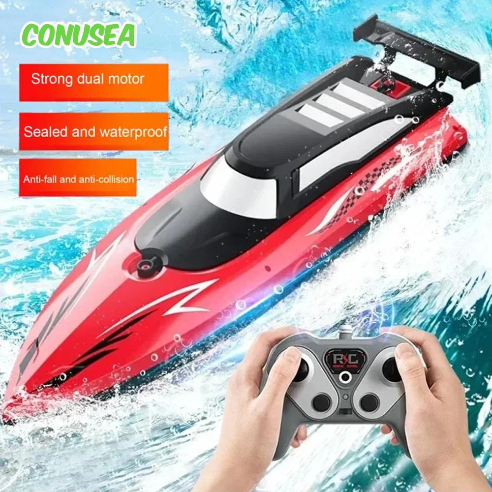High-speed Remote Controlled Boat  RC Racing Boat 500M 2.4G Radio Control Double Motor High Speed Speedboat Toys for Boys Adults