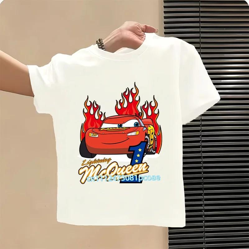 Summer New Cars Print Boys and Girls Short Sleeve T Shirt