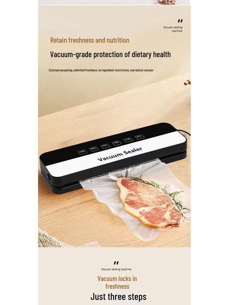 Automatischer Vakuumierer & Lebensmittelverpackungsmaschine zur Frischeerhaltung, Ideal für trockene und feuchte Lebensmittel