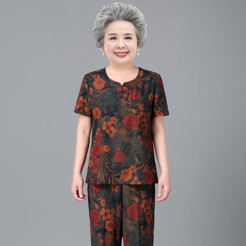 Women's Plus Size Summer Short-Sleeved Set for Elderly