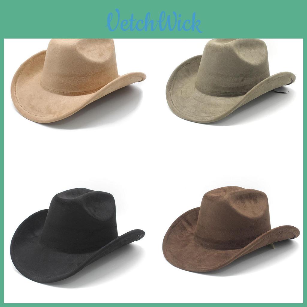 Traditioneller Wollfilz-Cowboyhut mit breiter Krempe für Herren und Damen