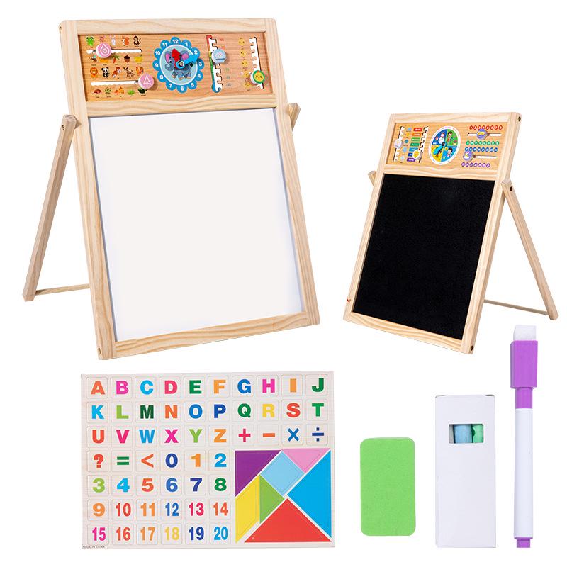 Kids' Magnet Double-Sided Erasable Drawing & Writing Board with Stand
