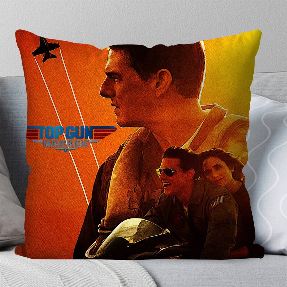 Movie T Top Gun Maverick Pillow Case Square Pillow Bedroom Sofa Leisure Comfort Cushion Car Living Room Home Decoration