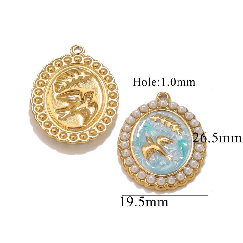 2 Pcs 304 Stainless Steel Charms Enamel Lotus Flowers Starfish Birds Sun Pendants For Diy Necklace Bracelet Jewelry Making