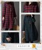 Checked Long Sleeve Shirt Loose M-Luce Women's Dress, Autumn/Winter, Fit, Slimming, Flattering, A-Line Tunic, Knee-Length, Casual, Soft, Cute, Simple,