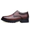 Fashion Genuine Leather Mens Oxford Shoes Pointed Toe Formal Dress Footwear Leisure Walk Gentleman Business Shoes Thick Bottom Sneakers