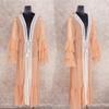 Sexy Long Coverups Bikini White Multilayer Ruffle Sleeves Summer Beach Dress Elegant Women Beach Wear Swim Suit Cover Up D5