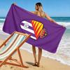 Purple Shield with Crown Design A must-have beach towel for beach travel