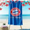 Asciugamano da Spiaggia Personalizzato con Nome FC Bayern Monaco, Grande Morbido Asciugatura Rapida per Spiaggia Campeggio Nuoto -HE212