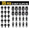 Cache-Moteur Garde-Boue Inférieur Boulons de Carrosserie Clips Écrou en U M6 Pour Toyota
