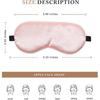 Sleep Mask Silk Eye Mask for Sleeping, Super Soft Blackout Eye Mask for Women Men, Side Sleeper Covers for Sleeping with Adjustable Straps, Travel Sl