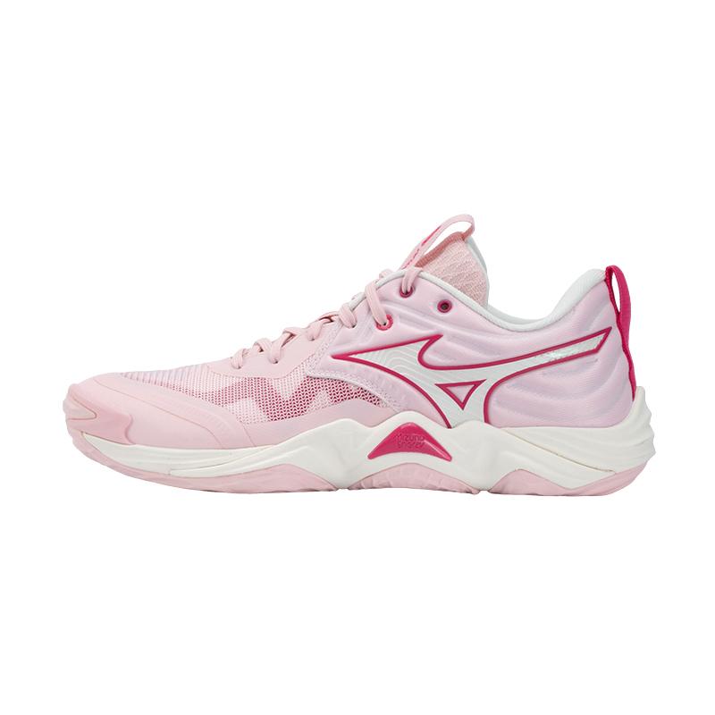Mizuno WAVE MOMENTUM ELITE Volleyball Shoes Unisex Low Top Pink/White V1GA251270 38