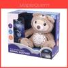 Urso de Pelúcia para Bebê Projetor de Luz Noturna Com Música Para Conforto ao Dormir e Acalmar à Noite