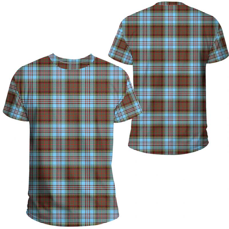 T-shirt Classica Tartan Scozzese Uomo Donna Quotidiana Casual Manica Corta Maglietta a Strisce Quadri Grafica Per Bambino T-shirt Pop Art