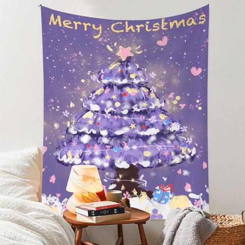Tapestry Christmas Background Cloth Party Atmosphere Wall Hanging Cloth Bedroom Decoration Christmas Tree Tapestry