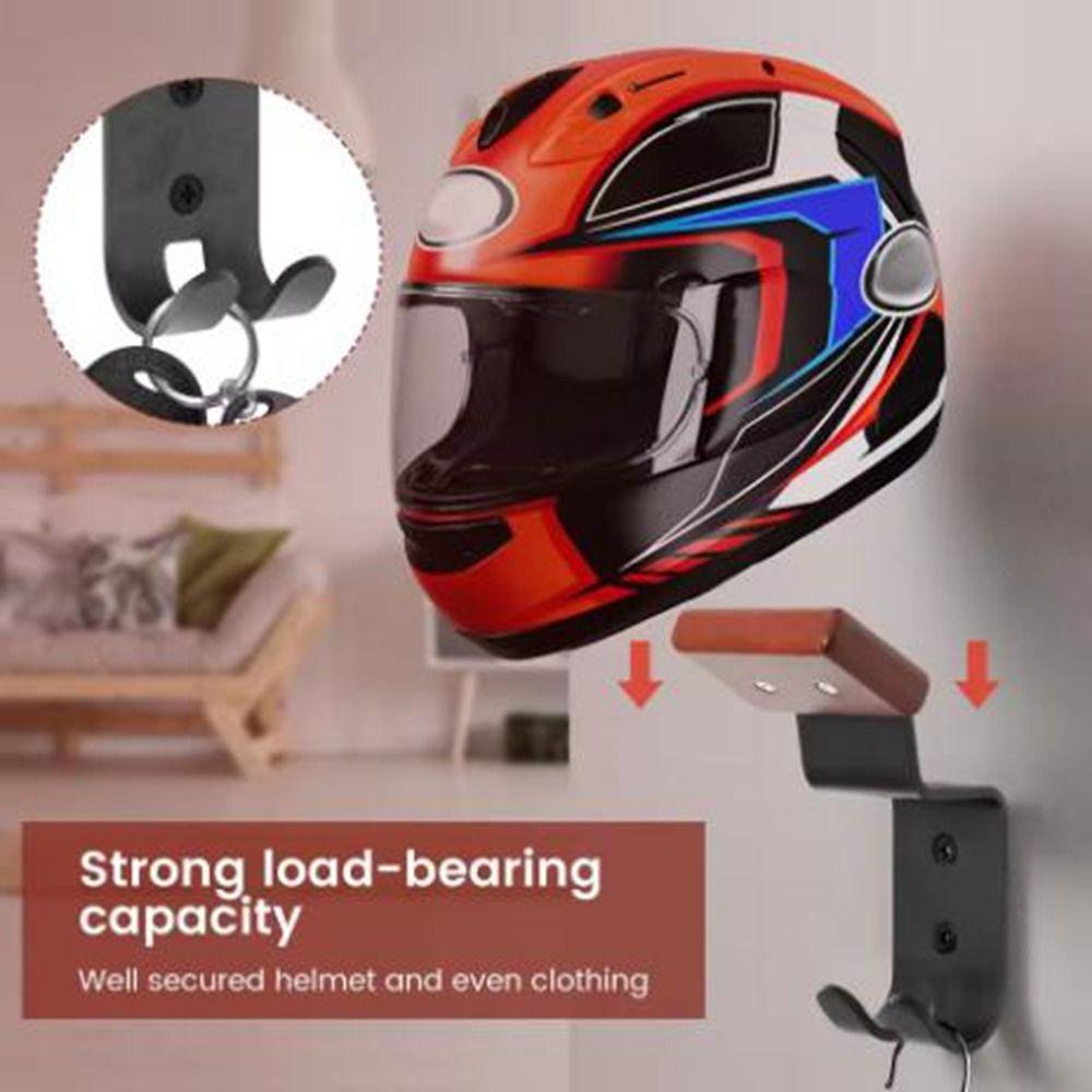 Carbon Steel Motorcycle Helmet Display Stand Wall Mounted Safety Hat Rack  Hats