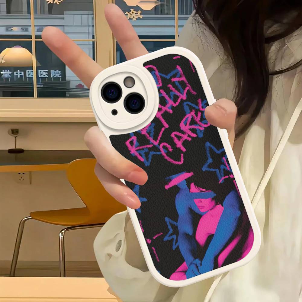 Pink Blue TV Girl Phone Case For IPhone 16 15 14 13 12 11 Pro Max Plus Soft Leather Cover