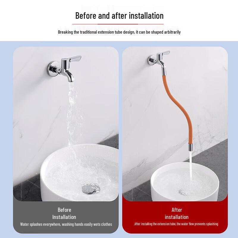 Extensie Universală Anti-Stropi pentru Baterie: Duș de bucătărie/baie și tub de duș.