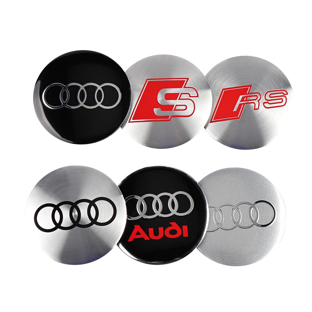 2026 56MM 60MM 63MM 65MM 68MM Car Wheel Center Covers Sticker Hub Caps Decoration For 4YTFG A3 A4 B8 B9 A6 C5 C6 C7 A7 Q5 A5 A8 S RS