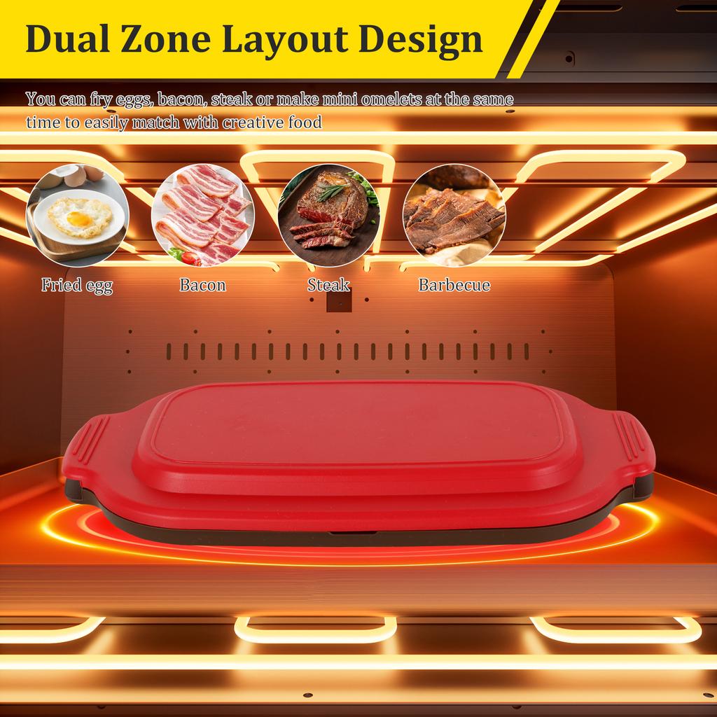 Microwave Egg Cooker 2 Cavity Silicone Microwavable Egg Poacher and Fryer for Breakfast Sandwiches Dishwasher Safe 2 Cavity