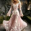 Hot Sale Craft V-Neck Sweet Ladies Halloween Dress Ladies Dress