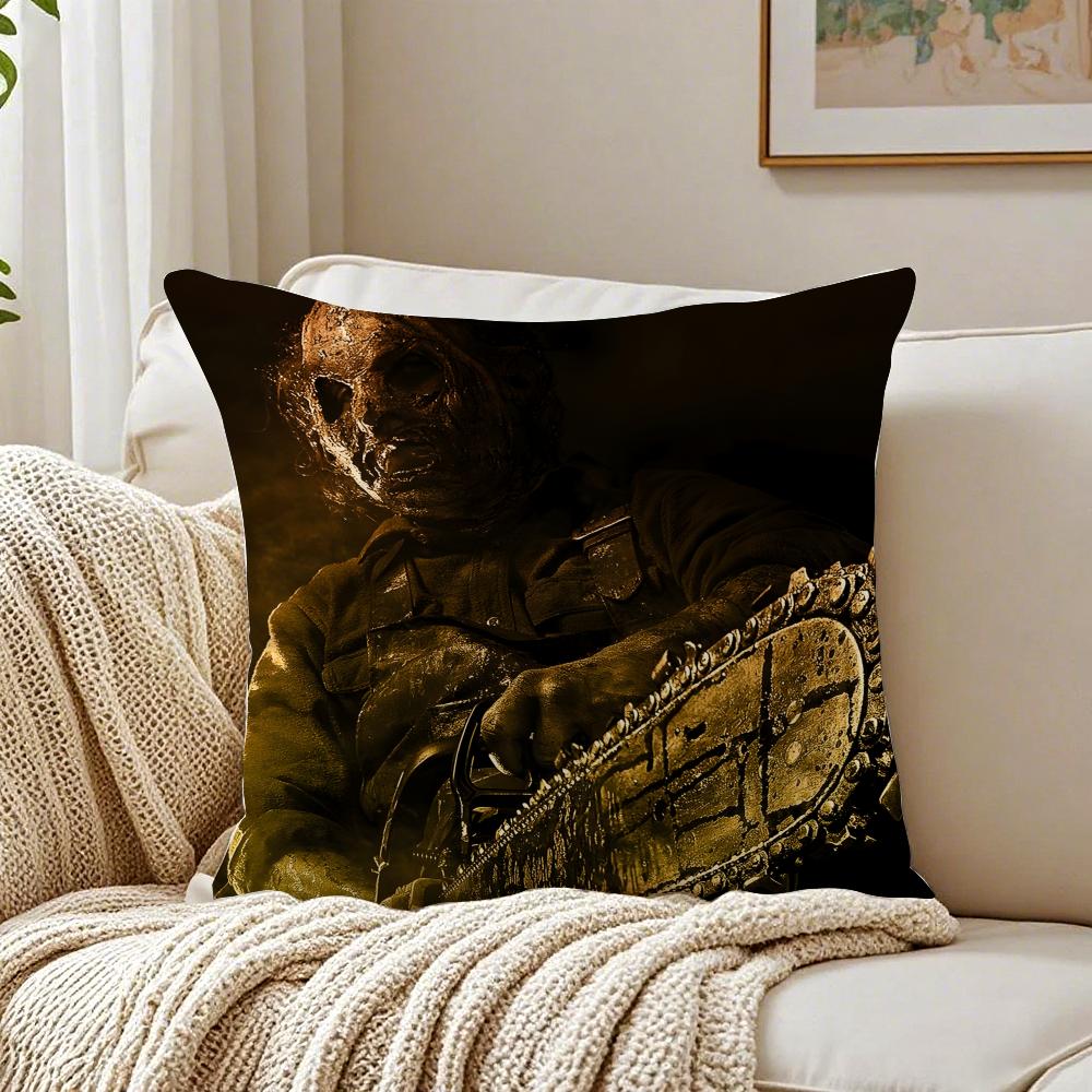 Movie Horror The TTexas Chain Saw MMassacre Cushion Cover Pillowcase Antidustmite Living Room Sofa Decor Cushion Room