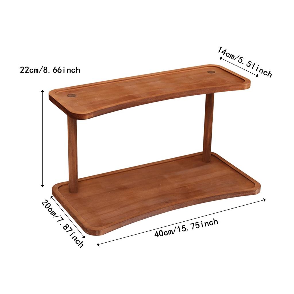 Desktop Organizer Stationery Holder Rustic 40x20x22cm Office Desk Shelves Makeup Organizer for Dining Room Dorm Bathroom