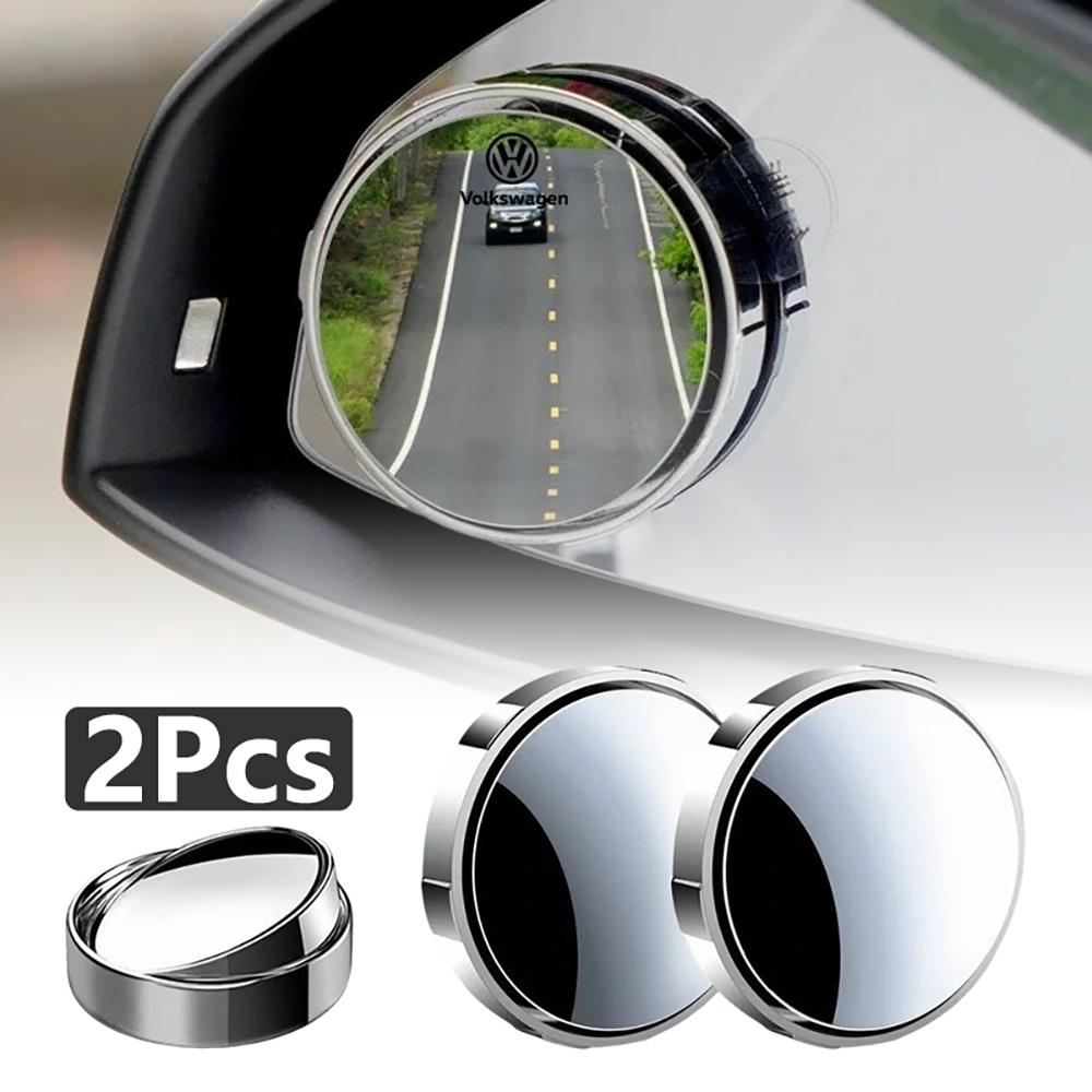 360° Adjustable HD Rainproof Stick-On Rearview Mirror Blind Spot Mirror, Parking Assistance Helper