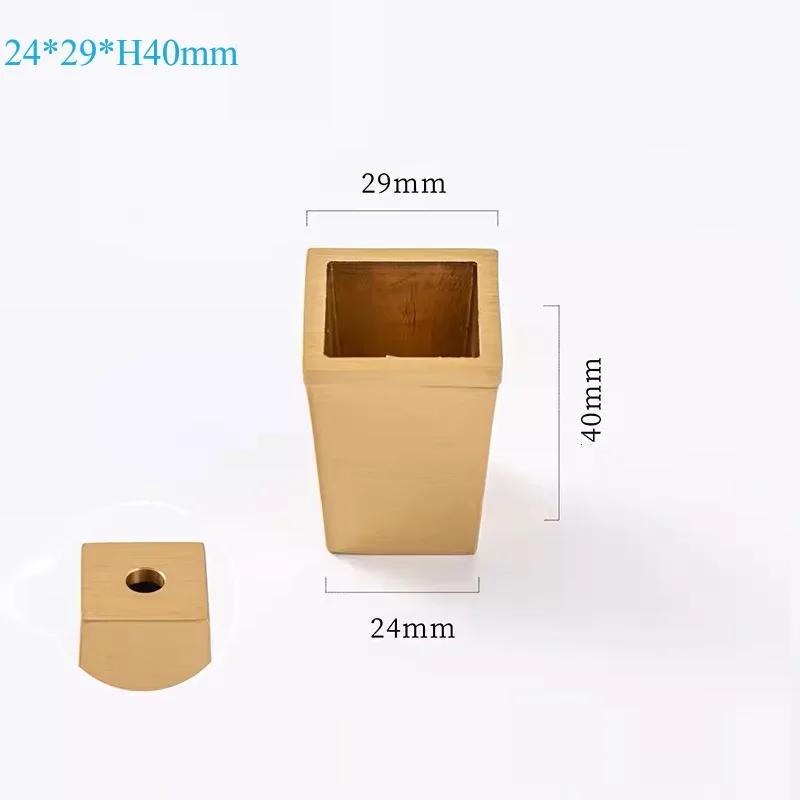 4 Stück Quadratische Konische Messing Beinspitzen Kappen Für Mid-Century Stuhl Tisch Tee Kaffee Bar Bein Füße