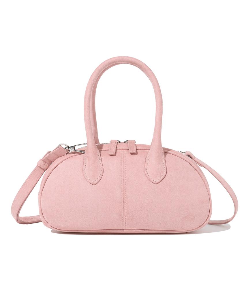Covernat Woman Clover Heart Classic Suede Tote Bag Pink