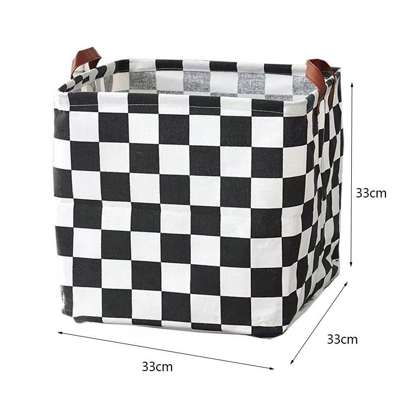 Large Waterproof Cotton Linen Storage Basket for Laundry and Toys