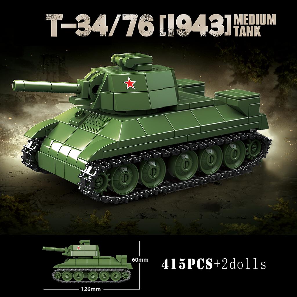 Military World War German PZ.KPFW I Tank Building Block WW2 Panther Sherman Tiger Tank Armored Vehicle Bricks Kids Children Toys