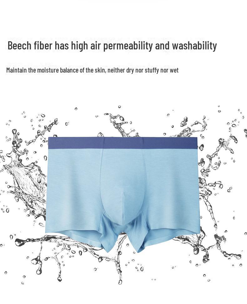 Nahtlose Herren Antibakterielle Atmungsaktive Seiden Boxer Briefs - Hochelastisch, Bequeme Passform, Große Größe