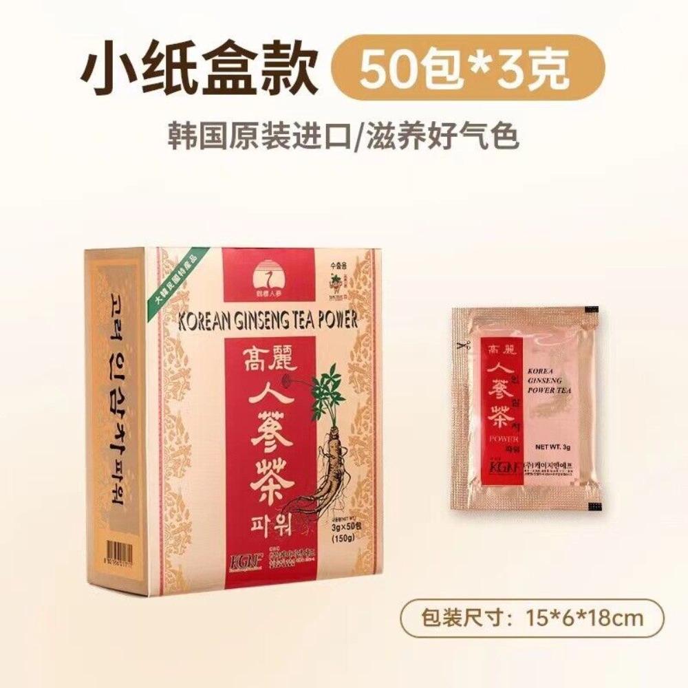 

Korean Ginseng Tea Granules, Herbal Tea for Wellness, Caffeine Free, Energy Boost 50Bags*3g