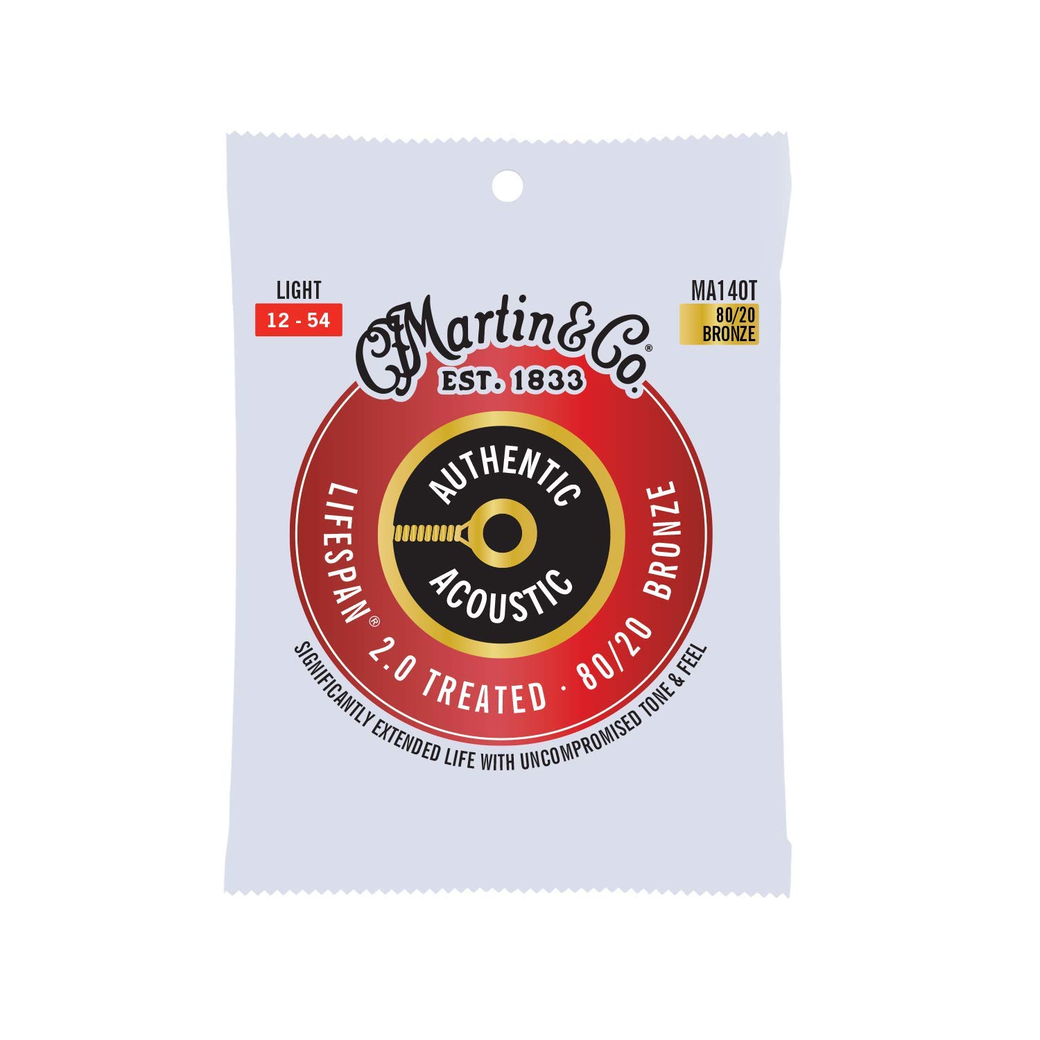 

Струны для акустической гитары MARTIN AUTHENTIC ACOUSTIC с обработкой Lifespan 2.0 MA140T Light .012-.054