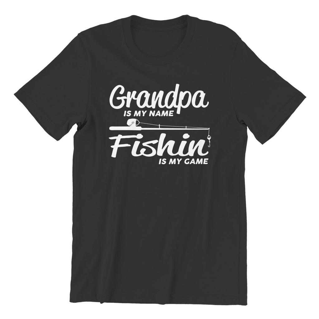 Fishing Grandpa funny TShirt for Men Cotton Novelty  100 cotton mens graphic tshirts Big Size t shirts for men
