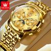 OLEVS 6692 Bussiness Dress Automatic Mechanical Watch for Men Moon Phase Waterproof Calendar Men's Wristwatch Luxury
