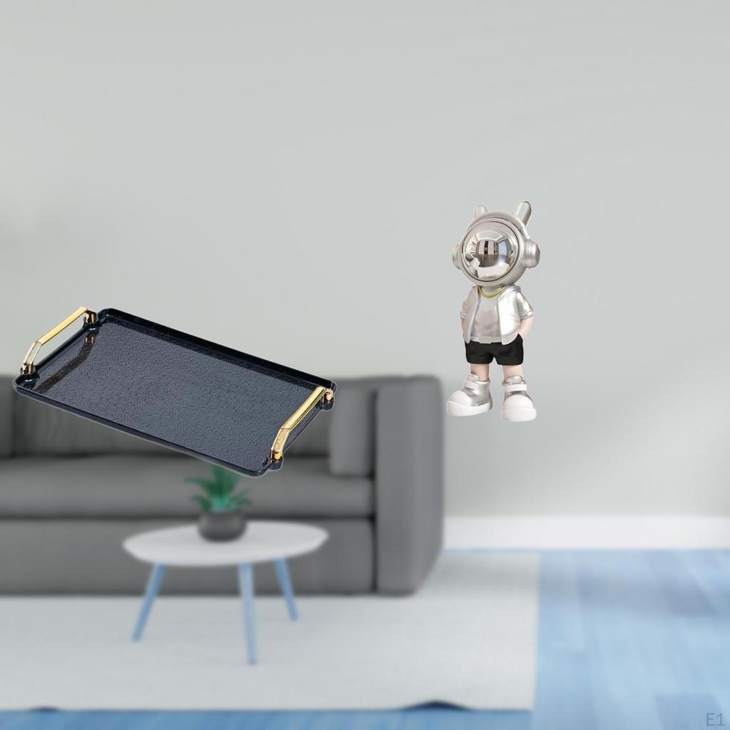 Modern Astronaut Decorative Serving Tray Tabletop Organizer for Homes Hotels Pastries Snacks Coffee