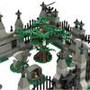 Hell'S Gate Small Particles Building Block Scene Fence Landscape Halloween Haunted House Modular Ornament