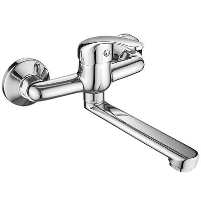 Kuchinox Pedro Chrome Wall-mounted Washbasin Tap with Swivel Spout